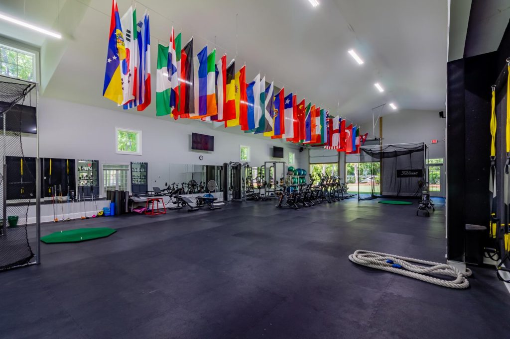 Inside the JPGA performance training facility.