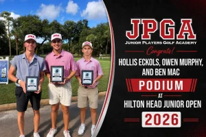 Hollis Eckols, Owen Murphy, and Ben Mac Podium at the Hilton Head Junior Open