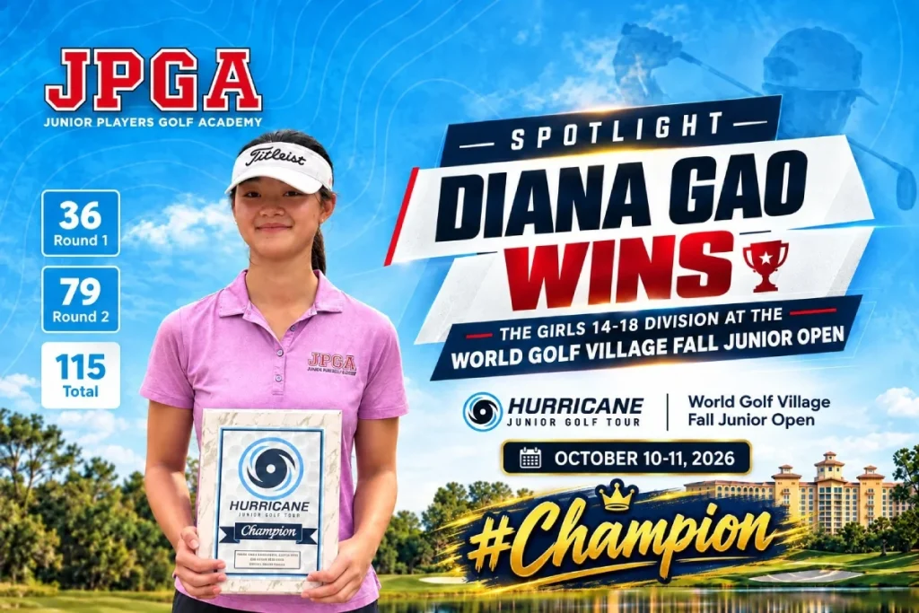 Diana Gao Wins the Girls 14-18 Division at the World Golf Village Fall Junior Open